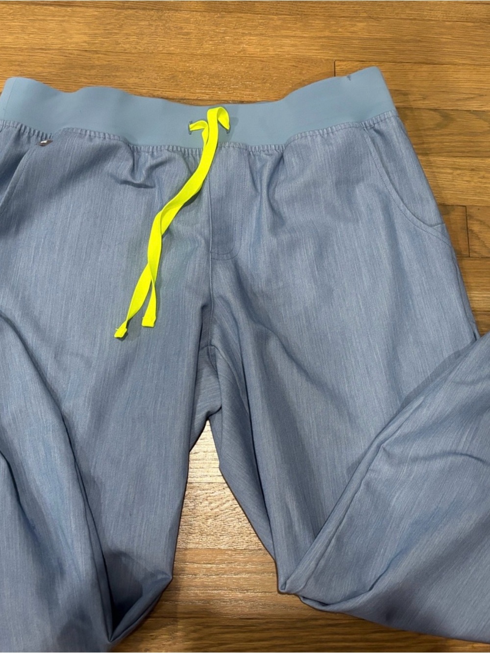 Figs petite Light Blue jogger scrub Drawstring Pants